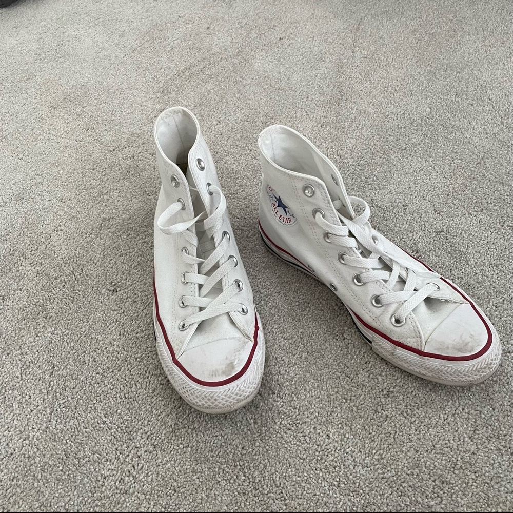 Converse Womens white High top sneakers 7.5